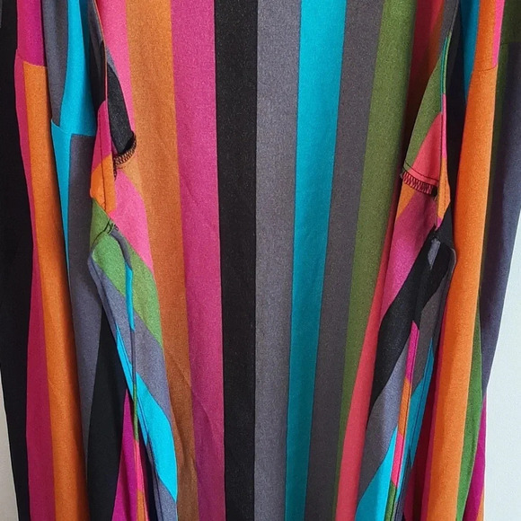 Leith Striped Long Full Length Maxi  Wrap Sleeveless Women's Colorful Dress | XS - Picture 7 of 14